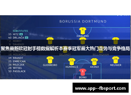 聚焦最新欧冠射手榜数据解析本赛季冠军最大热门走势与竞争格局